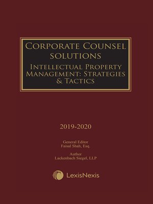 cover image of Corporate Counsel Solutions: Intellectual Property Management